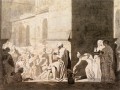 Homère récitant ses Vers aux Grecs néoclassicisme Jacques Louis David